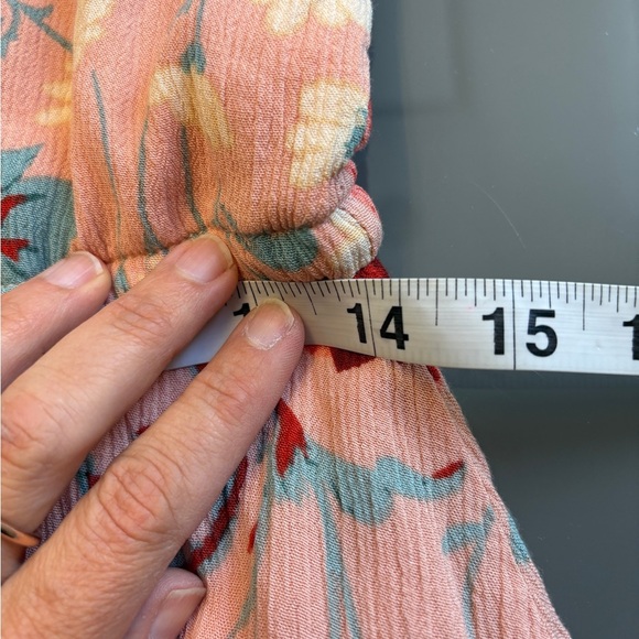 Ebby Andi Floral Halter Neck Coral Lightweight feminine Mini Dress size Small - Picture 8 of 10